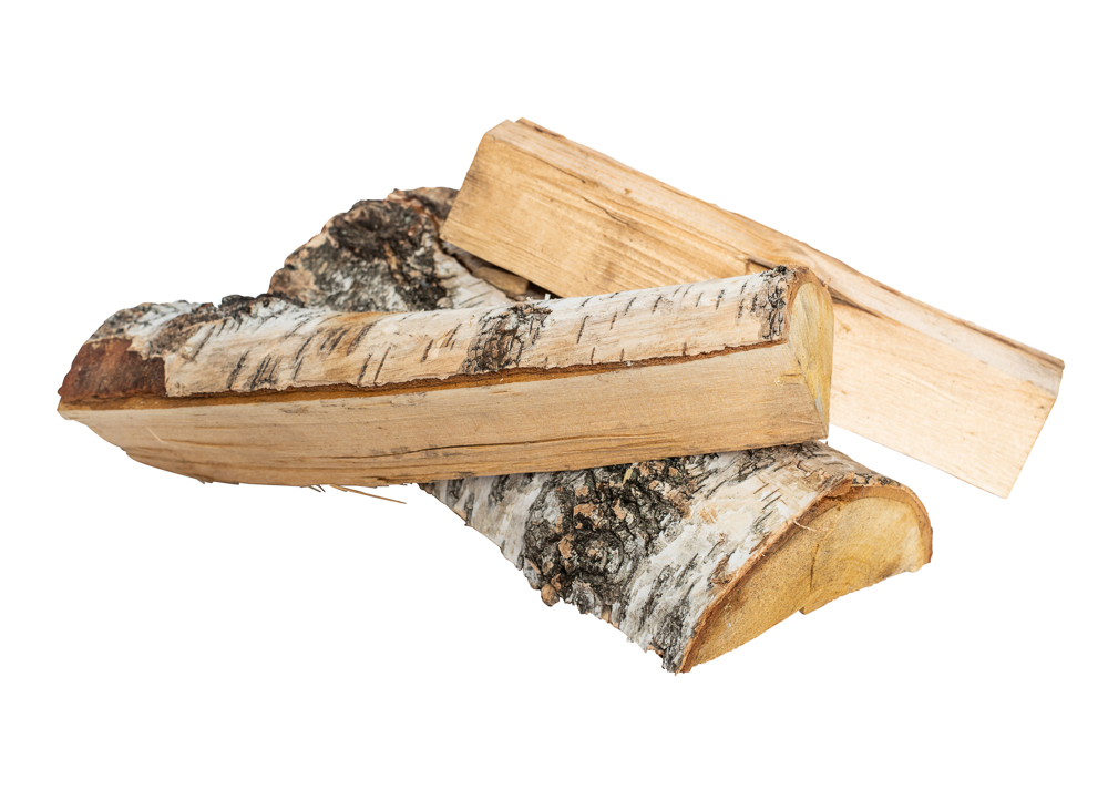 Brennholz Birke 25 cm 80 Sack Palette